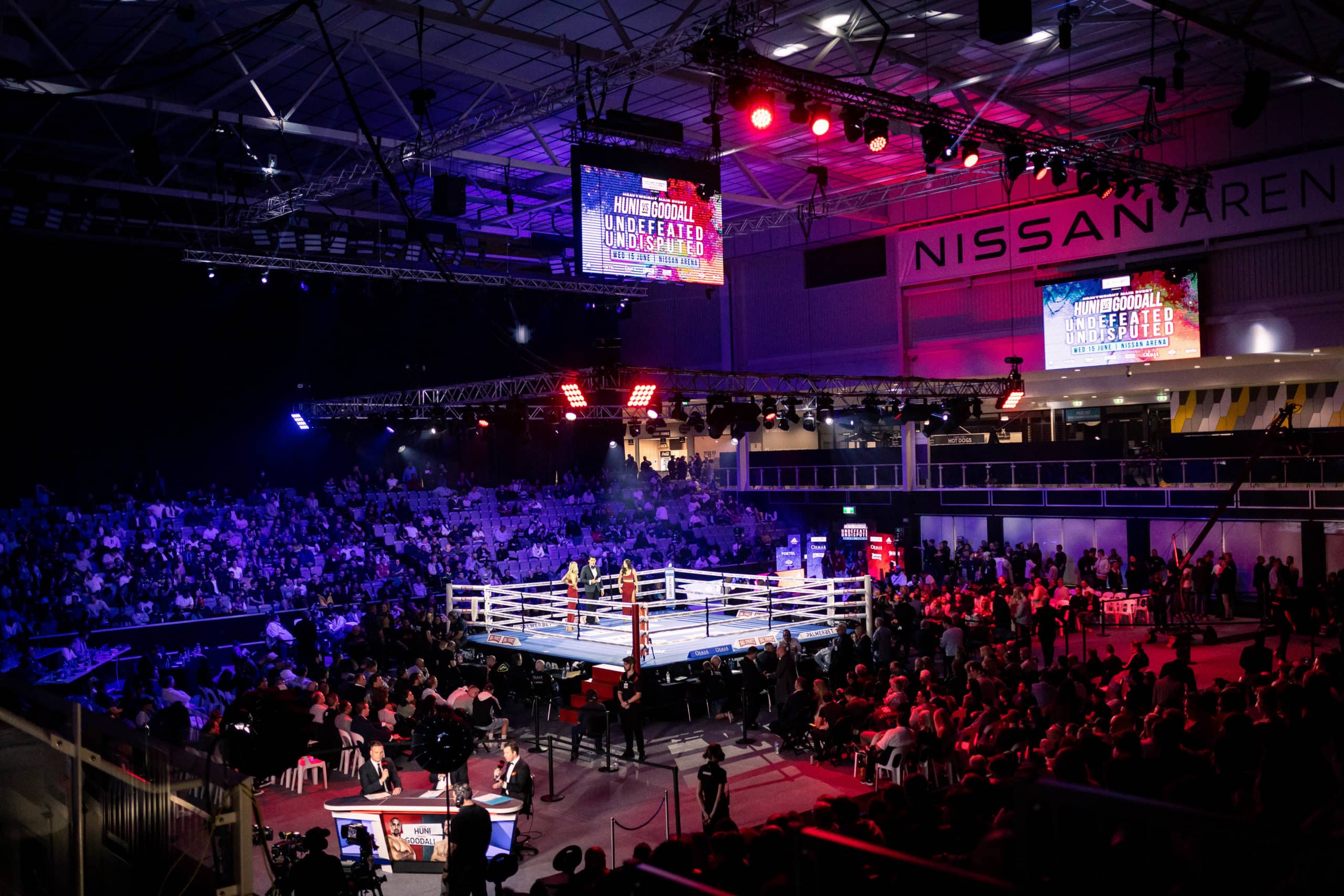 Huni vs Goodall Boxing at Nissan Arena